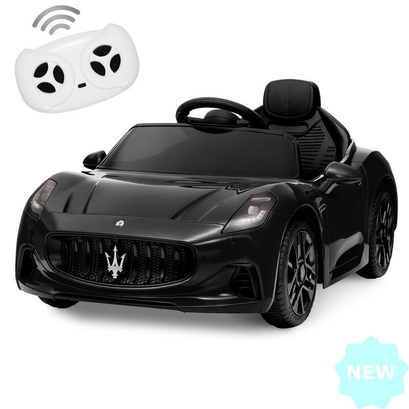 Jojoka - Licensed Maserati GranCabrio 12V Kids Ride-On Car with Remote Control - Black