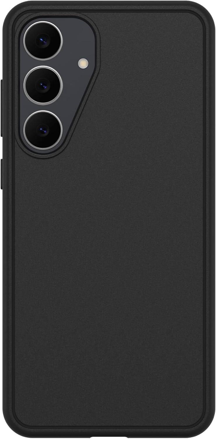 Angle. OtterBox - OtterBox Samsung Galaxy S25 FE (Only) - Symmetry Series Case - Ultra-Sleek - Wireless Charging Compatible - Black.