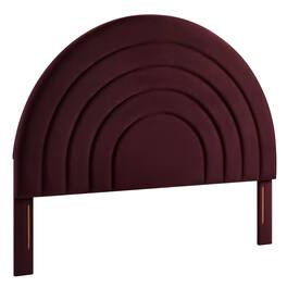 Solana Arched Performance Velvet Full Headboard by Modway - Purple