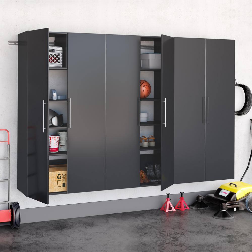 Alt View 1. Prepac - Black HangUps 108" Storage Cabinet Set E - 3pc - Black.