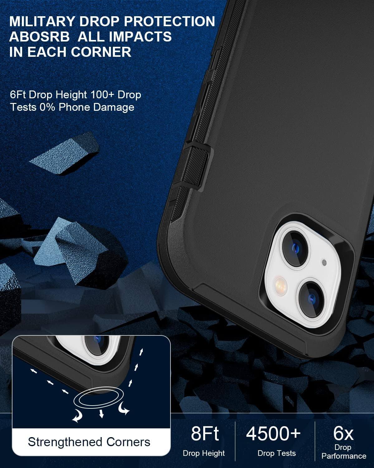 MILITARY DROP PROTECTION ABOSRB ALL IMPACTS IN EACH CORNER
6Ft Drop Height 100+ Drop Tests 0% Phone Damage
Strengthened Corners
8Ft Drop Height
4500+ Drop Tests
6x Drop Performance