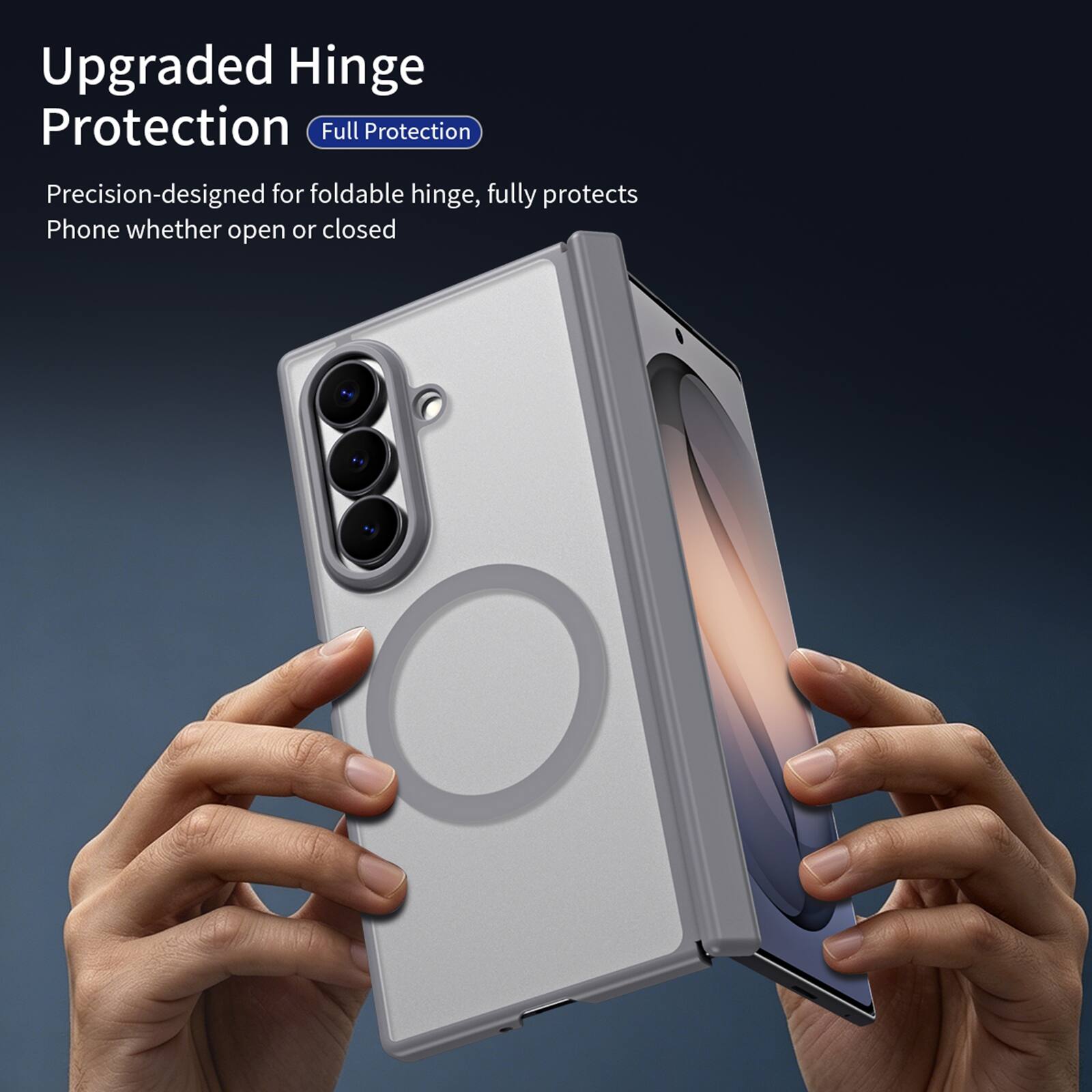 Upgraded Hinge Protection  
Full Protection  
Precision-designed for foldable hinge, fully protects Phone whether open or closed