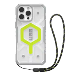 UAG - Bundle: Pathfinder Series MagSafe Case and Lanyard for iPhone 16 Pro Max - Neon Yellow/Clear