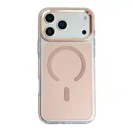 Dteck - for Apple iPhone 17 Pro Max Magnetic Shockproof Case,Slim Hybrid PC TPU Protective Cover,Compatible with Mag Safe - Gold