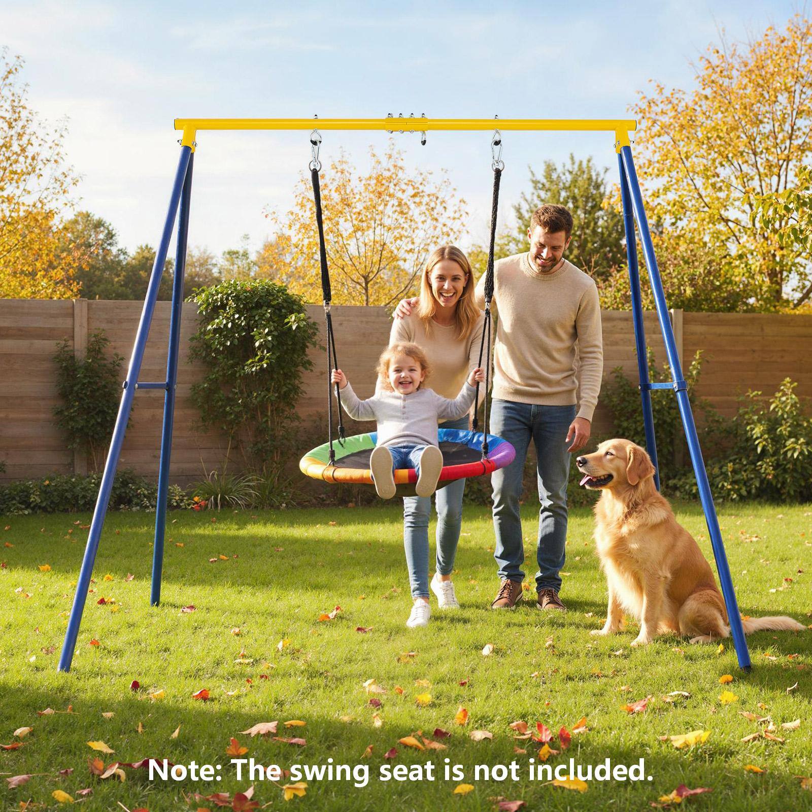 Note: The swing seat is not included.