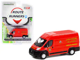 Greenlight - 2018 Ram ProMaster 2500 Cargo High Roof Van "Anaheim Fire & Rescue Services CA" Route Runners Series 1/64 - Red