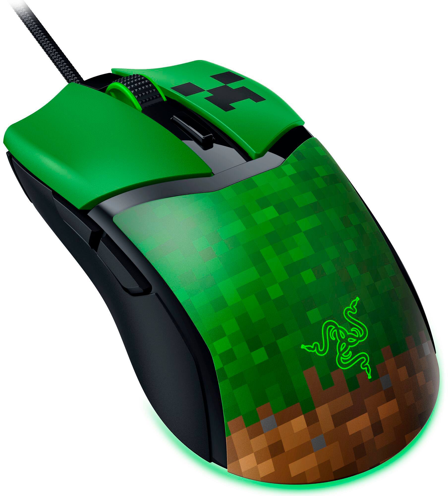 Alt View 6. Razer - Cobra Lightweight Optical Gaming Mouse with Chroma RGB Lighting - Minecraft Edition.