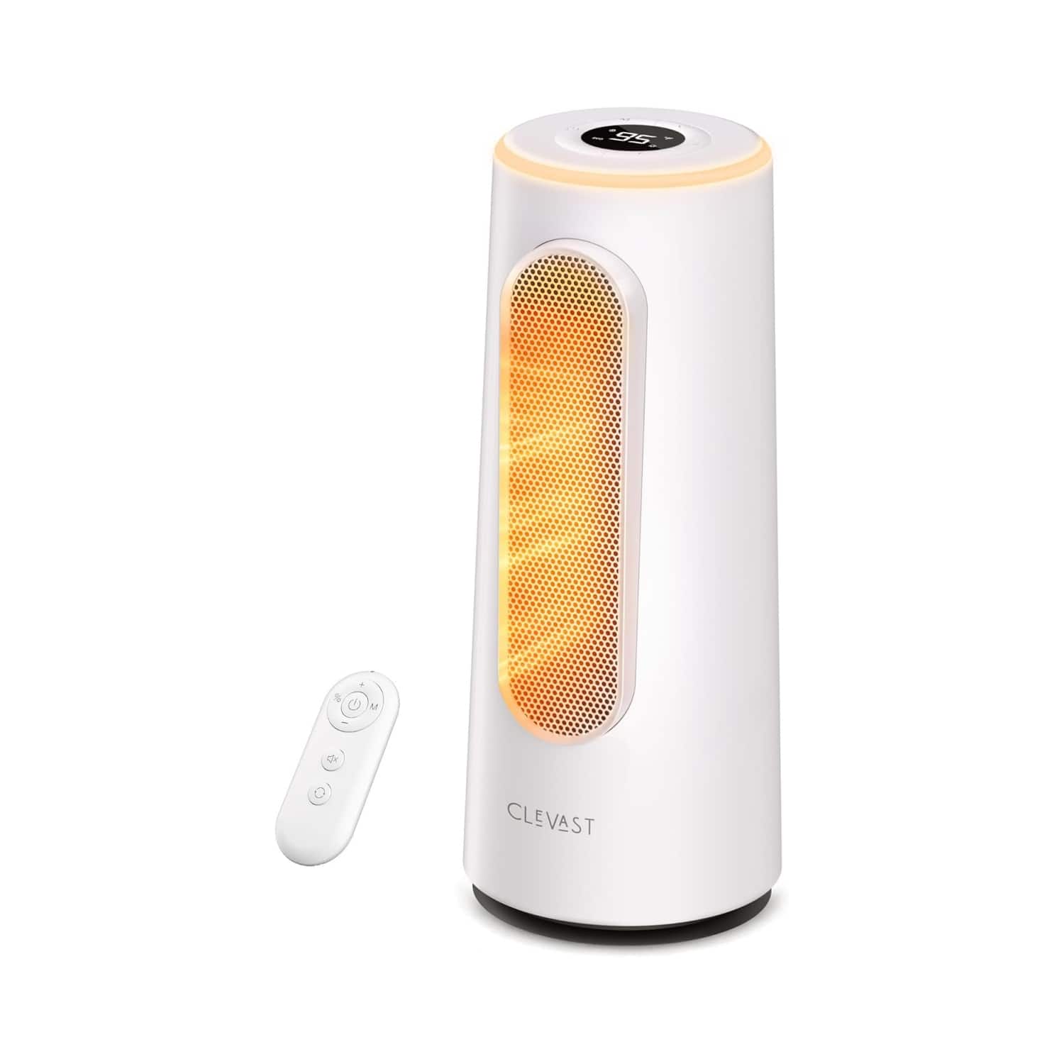 CLEVAST - Space Heater for Indoor Use, 1500W Portable Electric Heater, White