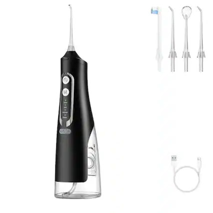 Front. Stock Preferred - Cordless Water Flosser Rechargeable Portable Oral Irrigator for Teeth Cleaning.