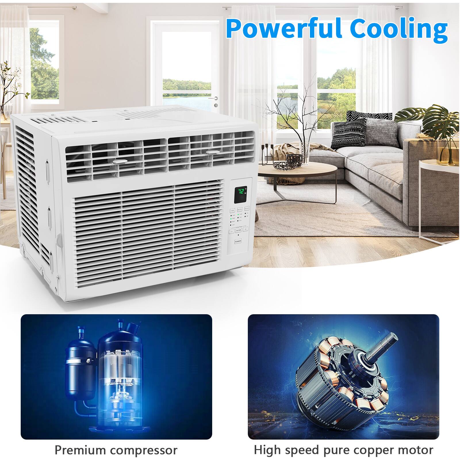 Powerful Cooling

Premium compressor

High speed pure copper motor