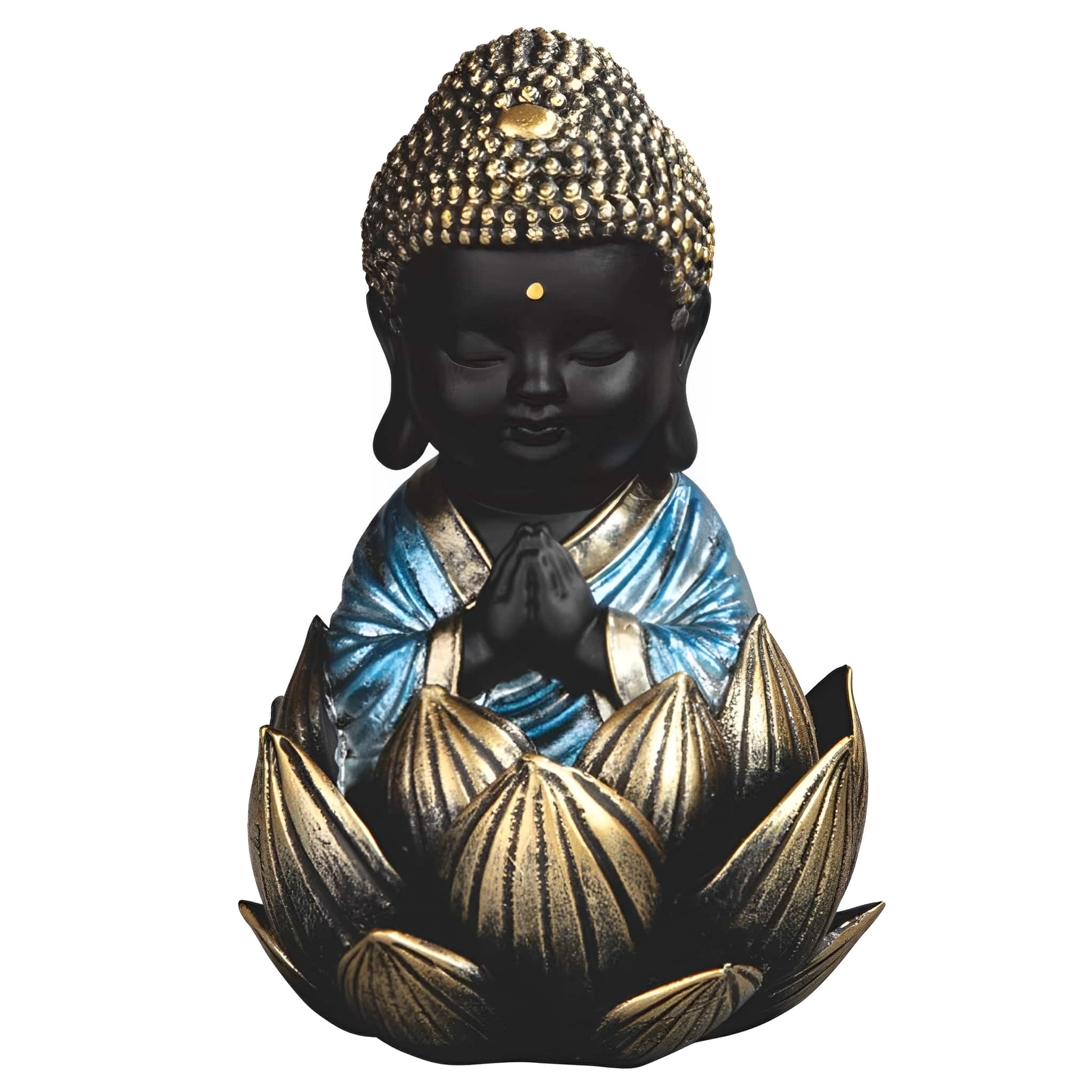 FC Design - 5.5"H Thai Buddha in Lotus Figurine Statue Desk Tabletop Home Decor Gift - Multi-Color