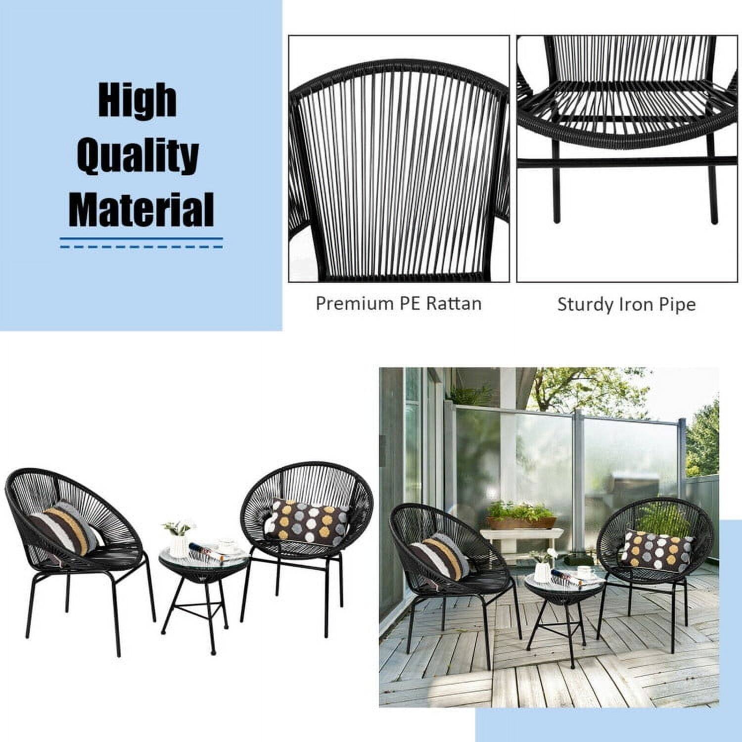 High Quality Material

Premium PE Rattan  
Sturdy Iron Pipe