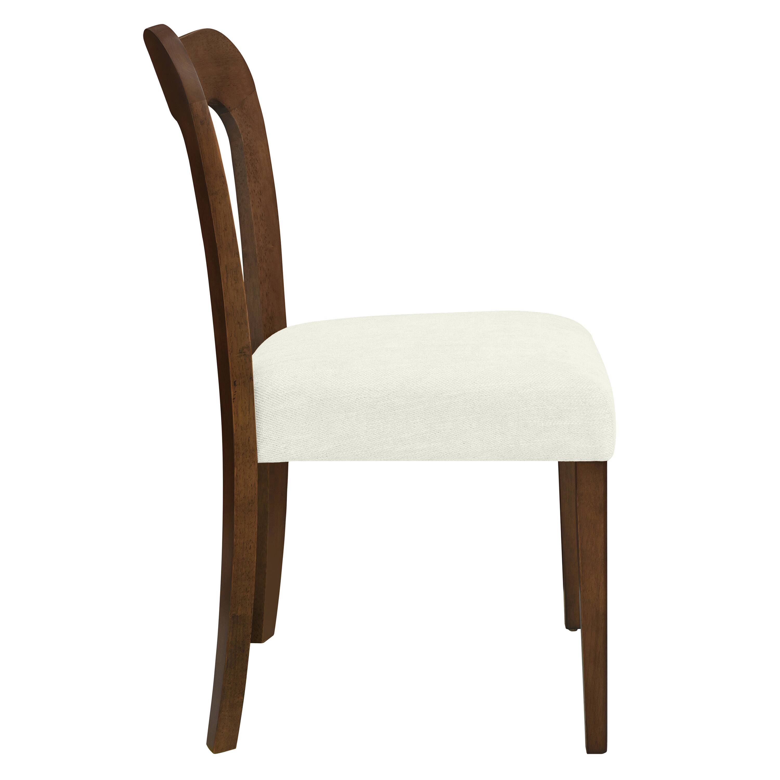 Alt View 1. TinyHomie - Dining Chair Without Armwalnut beige Set of 2 - Beige and Walnut.