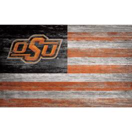 Fan Creations - Oklahoma State Cowboys 11'' x 19'' Distressed Flag Sign - Multicolor
