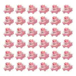 Unique Bargains - 36pcs Keyboard Switches (3-Pin 45gf Dustproof, Pre-Lubed, Tactile Linear, for MX Mechanical/Gaming Keyboard - Pink