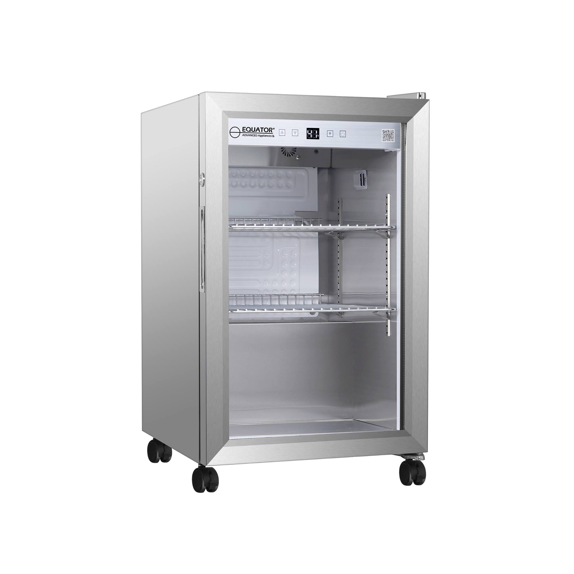 Back. Equator - Equator 2.3 cu. ft. Outdoor/Indoor 85 Cans | Beverage Refrigerator IPX4 Waterproof SS Builtin/FS Quiet 42dB - 110V - Stainless.
