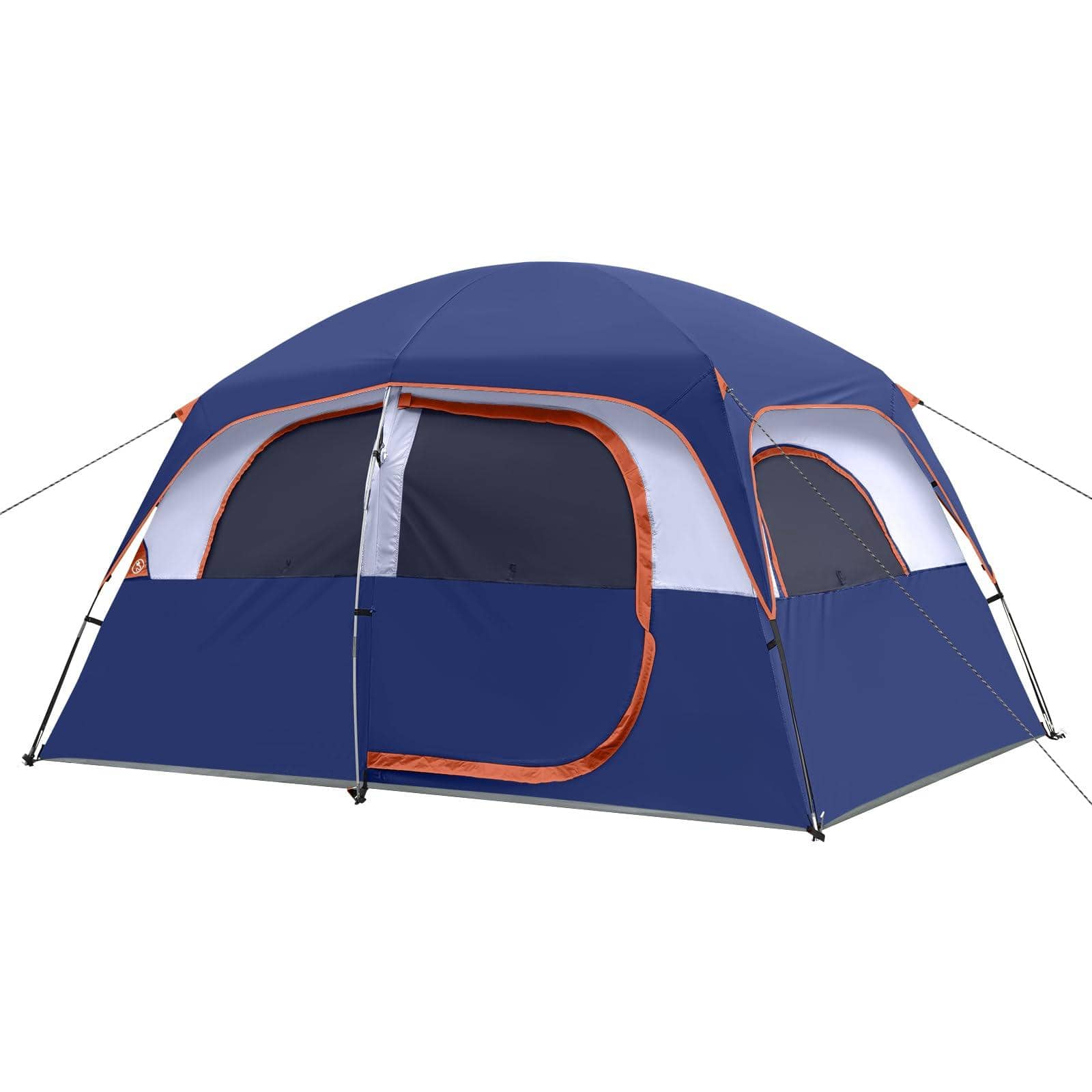 Skar Audio - Tent 6/8 Person Camping Tents Waterproof Windproof Family Dome With Top Rainfly Mesh Windows Double - Blue-6 6 Person Tent