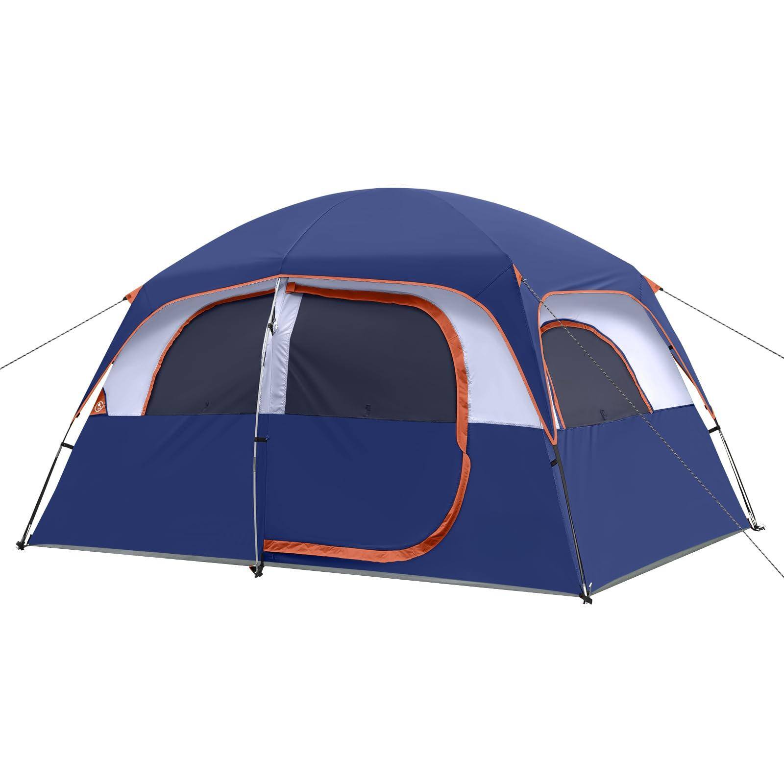 Front. Skar Audio - Tent 6/8 Person Camping Tents Waterproof Windproof Family Dome With Top Rainfly Mesh Windows Double - Blue-6 6 Person Tent.