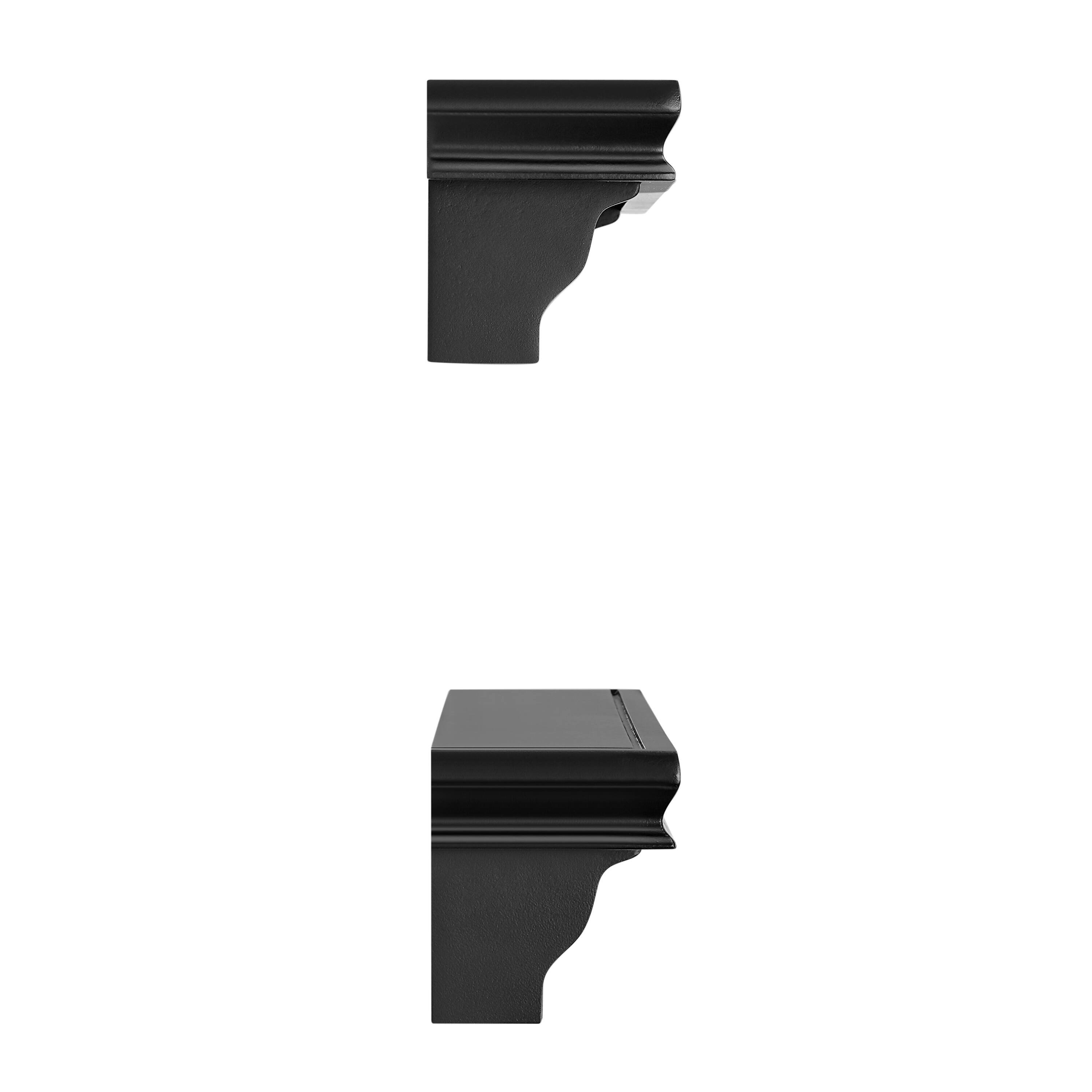 Alt View 5. Danya B - 24" Wall Display Ledge Shelves – (Set of 2) - Black - Black.