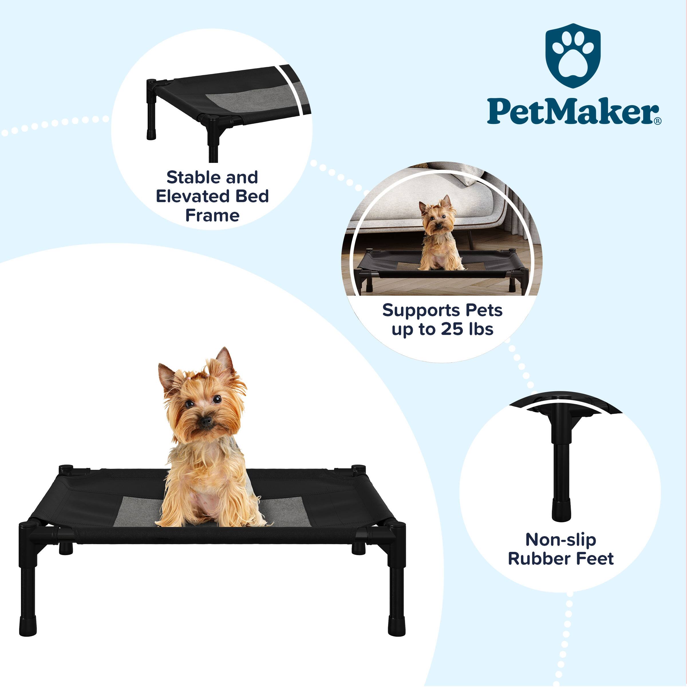PetMaker Stable and Elevated Bed Frame Supports Pets up to 25 lbs Non-slip Rubber Feet