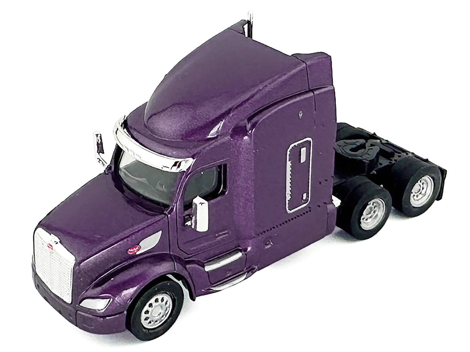 Alt View 1. HO Logistics Replicas - Peterbilt 579 Sleeper Cab Purple Metallic 1/87 (HO) Scale Plastic Model Car by HO Logistics.