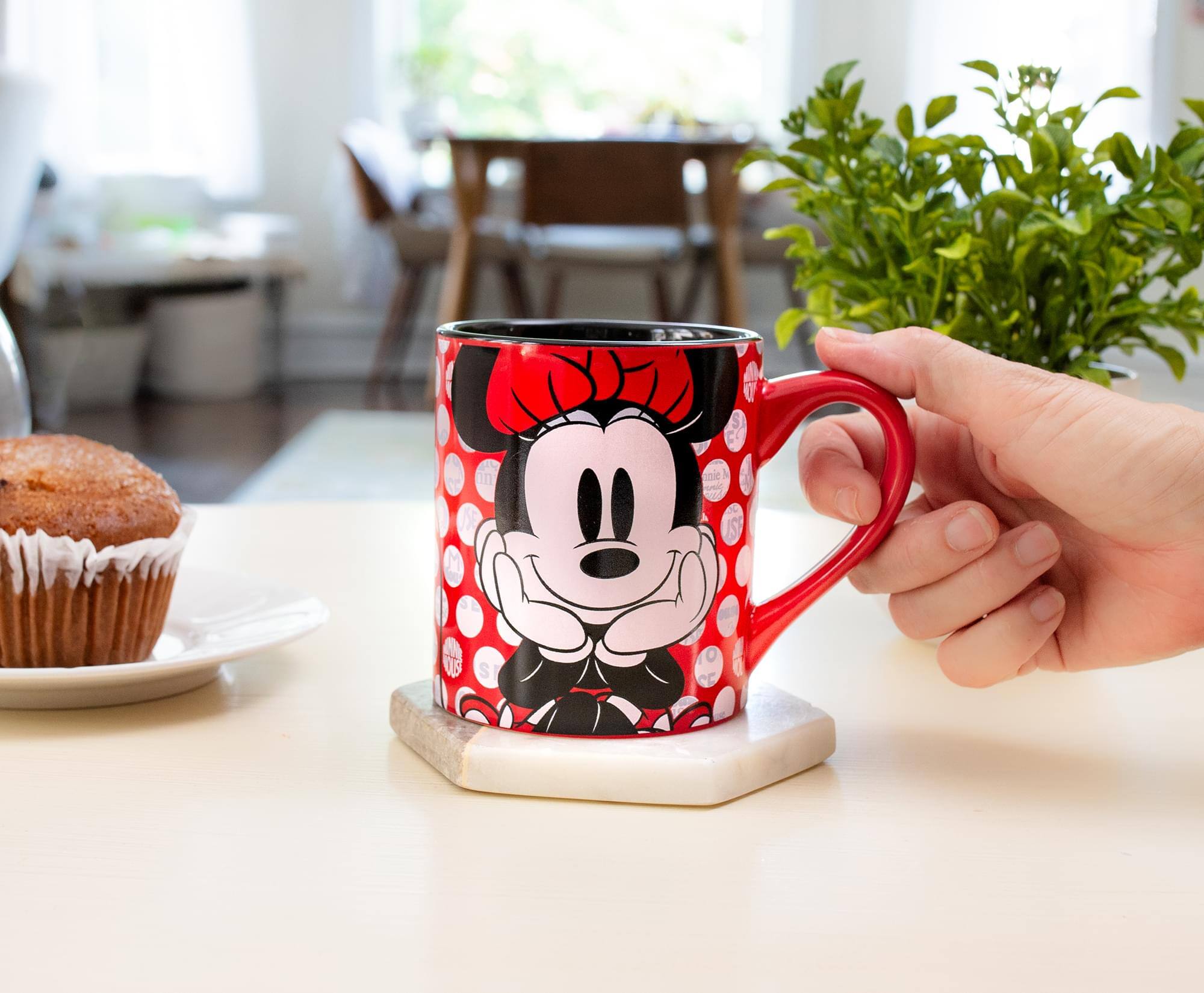 Alt View 10. Disney - Disney Minnie Mouse Rock the Dots Ceramic Coffee Mug | Holds 14 Ounces - Red.