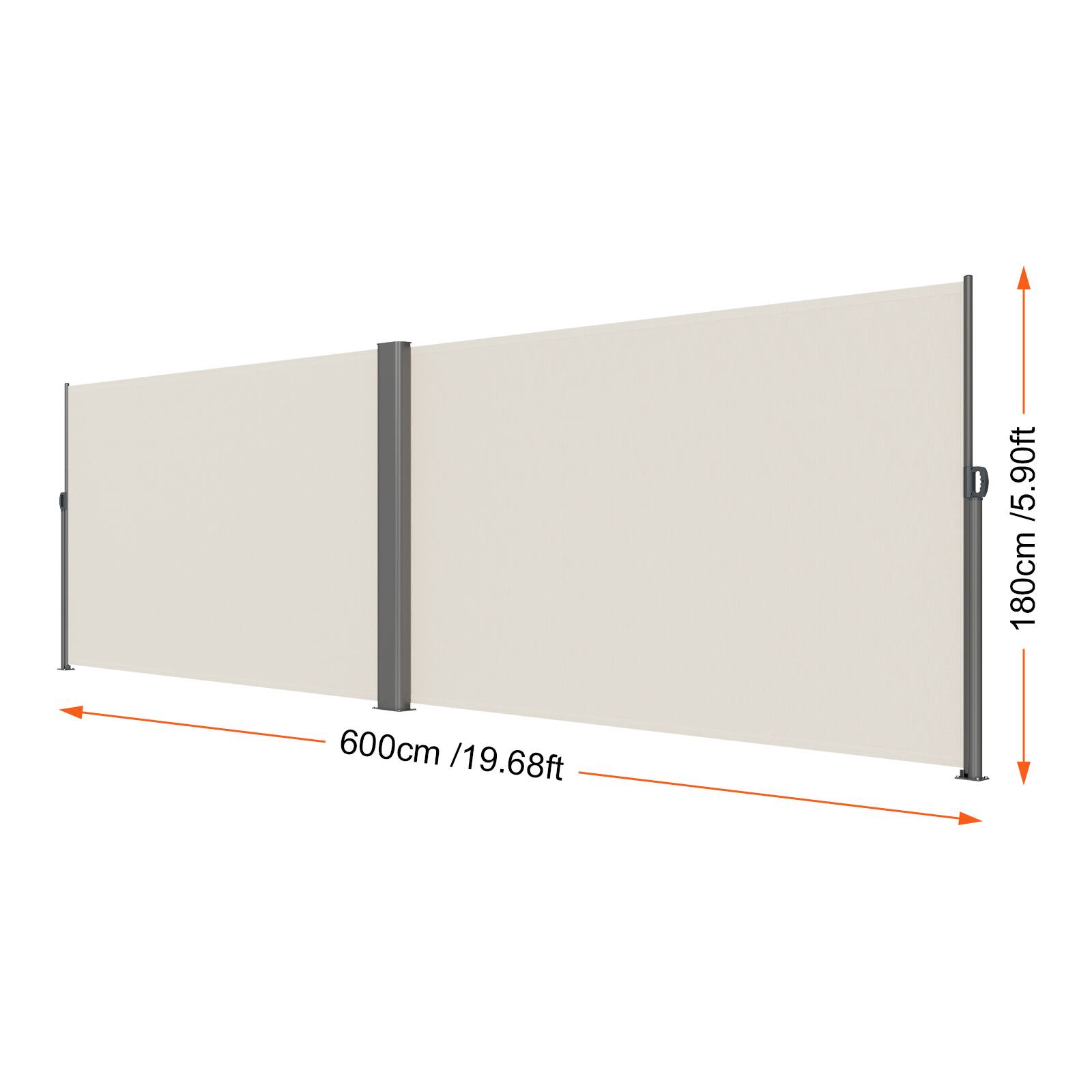 180cm /5.90ft 600cm /19.68ft