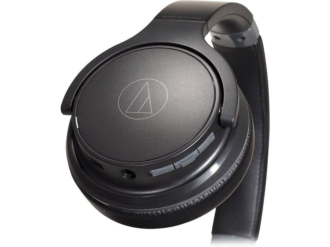Alt View 8. Audio-Technica - ATH-S220BT Wireless On-Ear Headphones (Black) - Black.