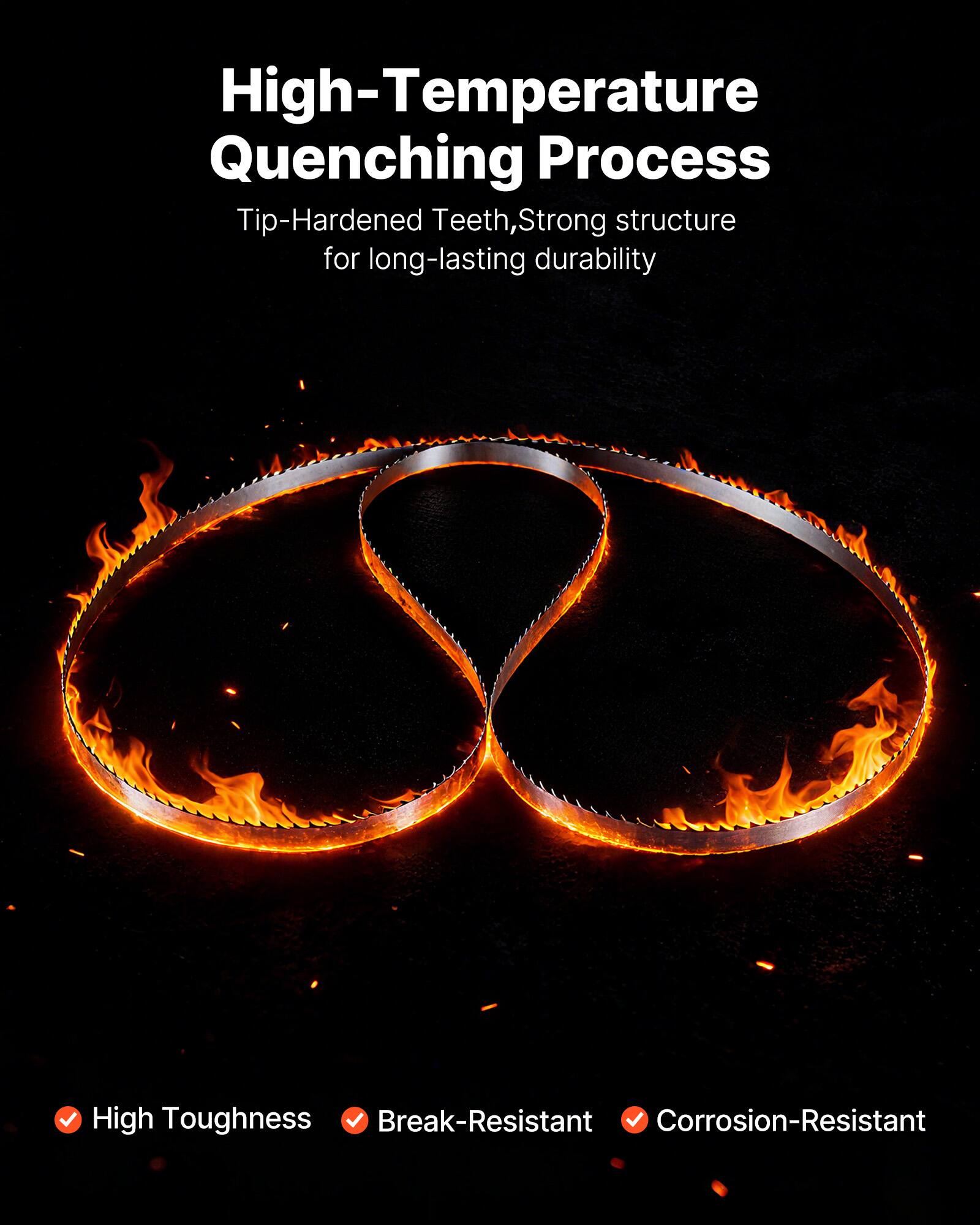 High-Temperature Quenching Process  
Tip-Hardened Teeth, Strong structure for long-lasting durability  

- High Toughness  
- Break-Resistant  
- Corrosion-Resistant