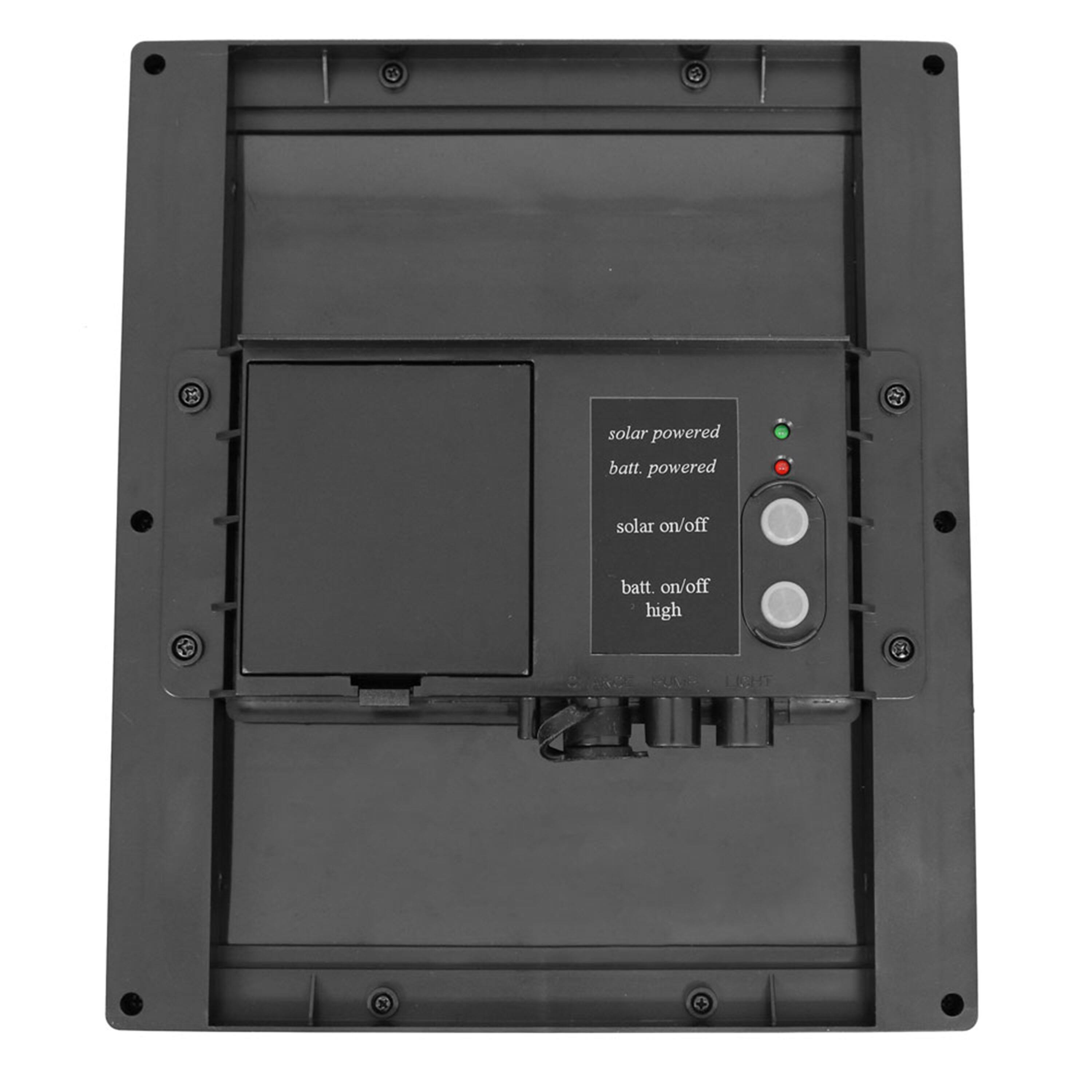 solar powered  
batt. powered  
solar on/off  
batt. on/off  
high