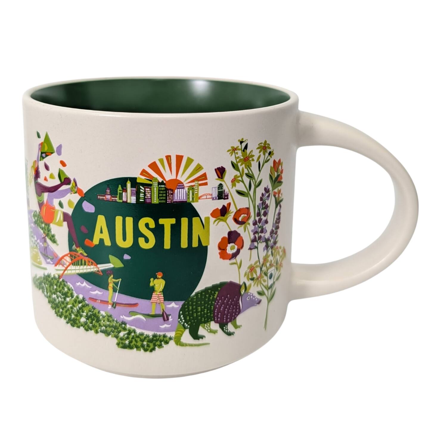 Front. Starbucks - Starbucks Discovery Series Austin Ceramic Mug, 14 Oz - green.