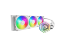 Front. Cooler Master - CoolerMaster MasterLiquid 360 White ARGB AIO, 360mm, AMD/Intel (MLX-D36M-A25PZ-RW) - White.