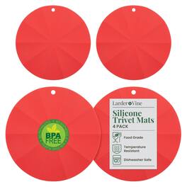 Larder & Vine - Set of 4 Silicone Trivets - Cabernet