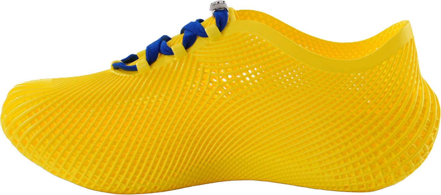 Angle. Nexbie - Nexbie - Aeroraise 3D Printed Sneakers - Best Buy 60th Anniversary - Yellow.