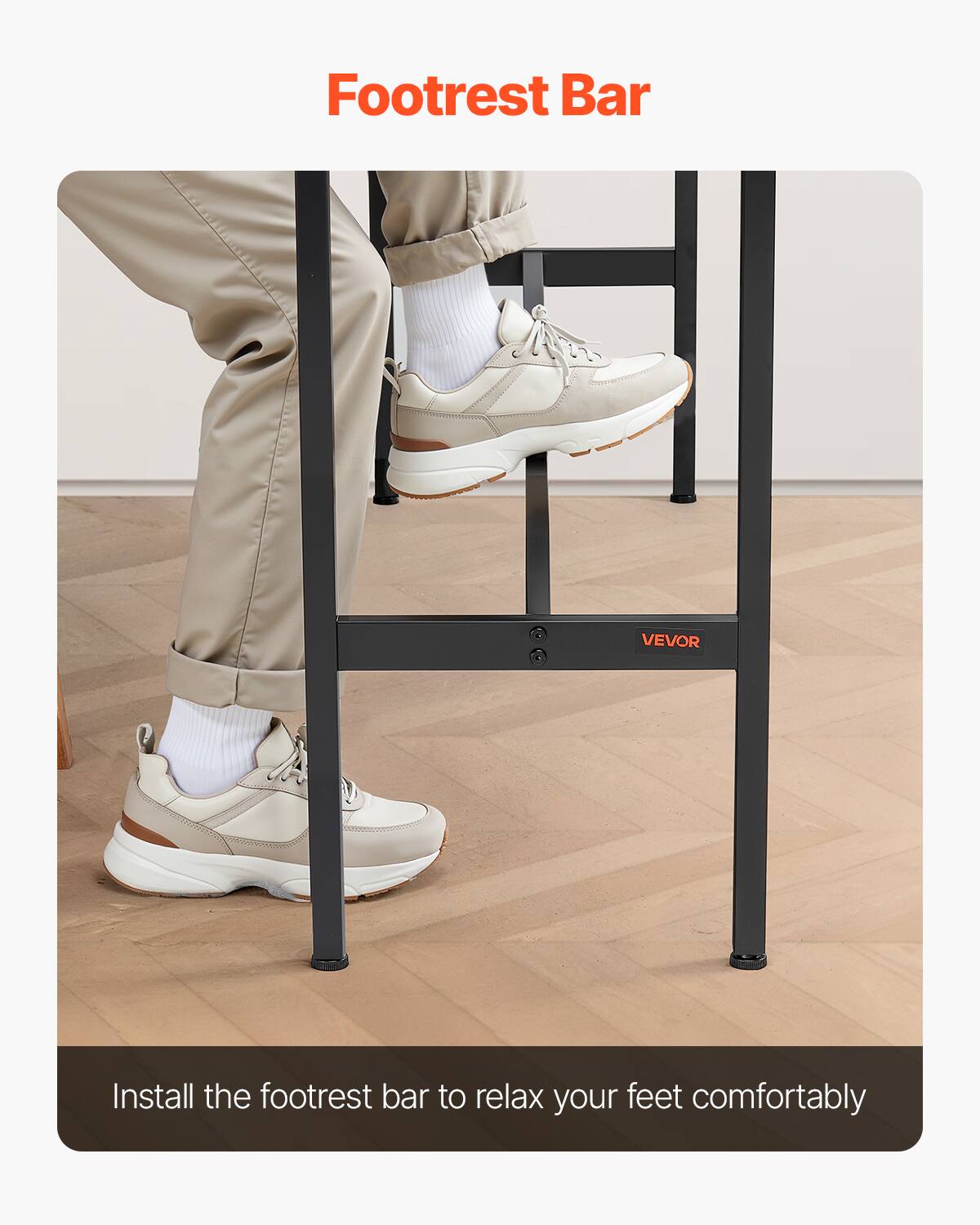 Footrest Bar

Install the footrest bar to relax your feet comfortably
