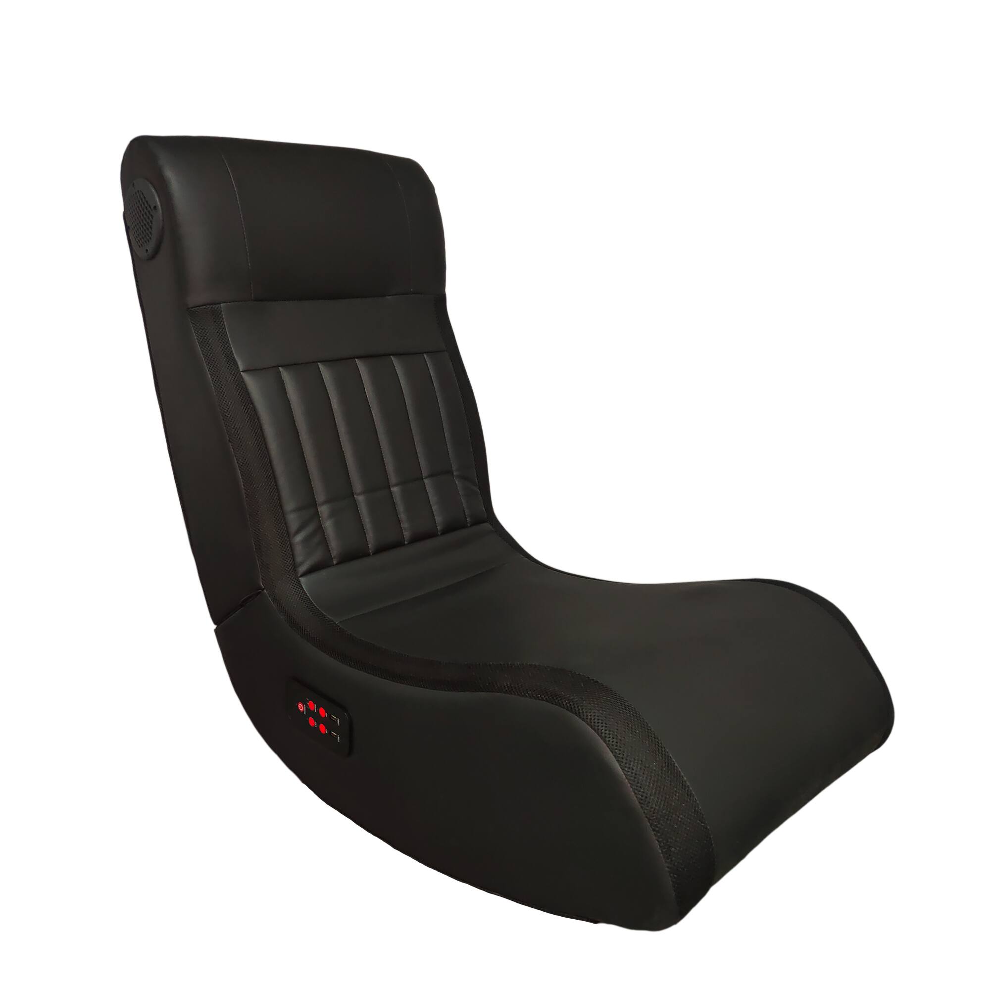 Alt View 5. GOODSILO - Foldable Gaming Chair with Speakers, LED Lights, Bluetooth, Vibration & USB - Black.