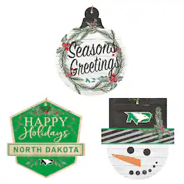 Jardine - North Dakota Ornament Bundle - White