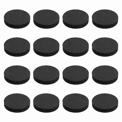 Front. Unique Bargains - Single Sided Speaker Isolation Pads 65x12mm Round EVA Acoustic Foam Anti-Vibration Feet for Speaker Subwoofer, 16pcs - Black.