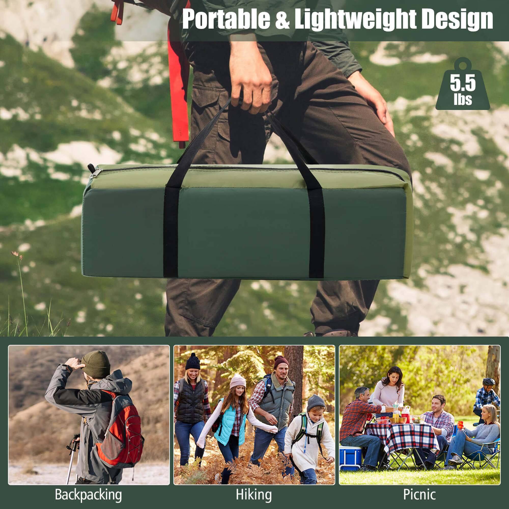 Portable & Lightweight Design 5.5 lbs Backpacking Hiking Picnic