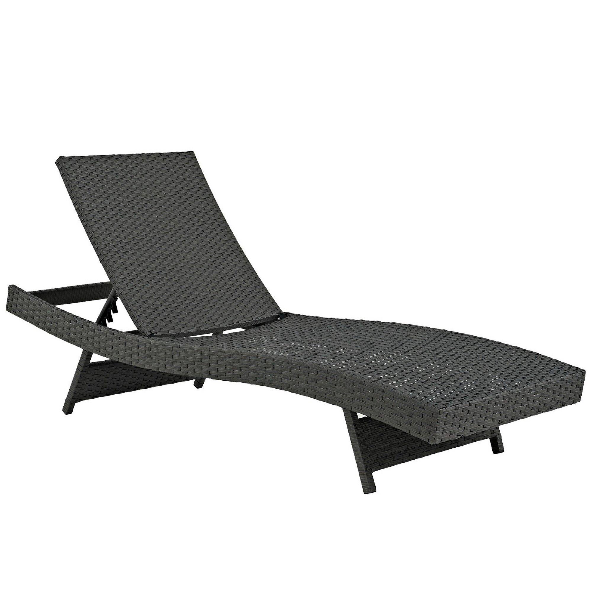 Left. Modway - Sojourn Outdoor Patio Sunbrella® Chaise by Modway - Canvas Navy.