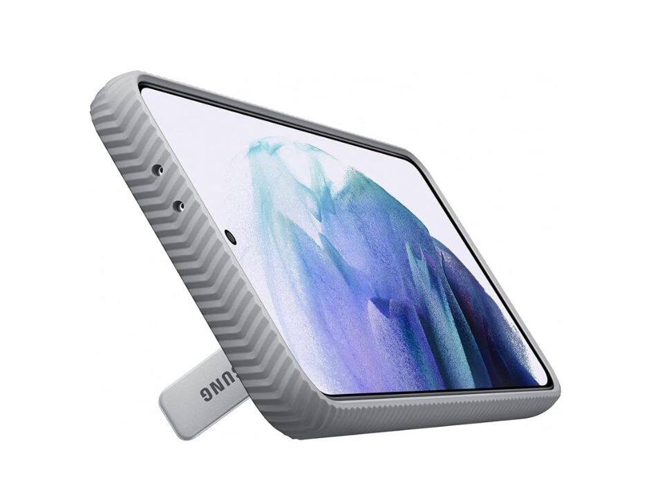 Angle. Samsung - Samsung Galaxy S21 Plus (G996) Protective Standing Cover I Color: Gray - Gray.