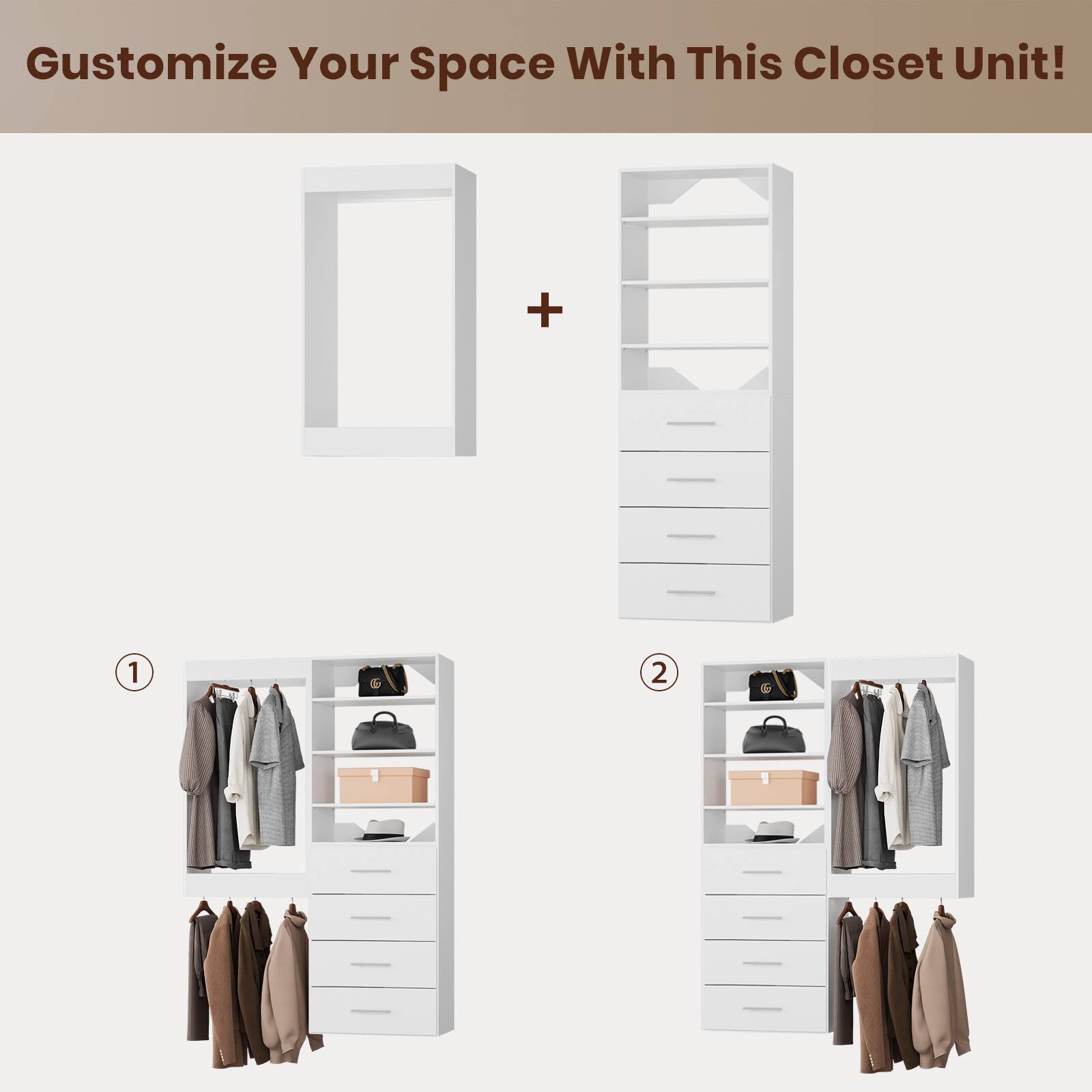 Customize Your Space With This Closet Unit!

1. [Image of a closet unit with clothes and accessories]

2. [Image of a closet unit with clothes and accessories]