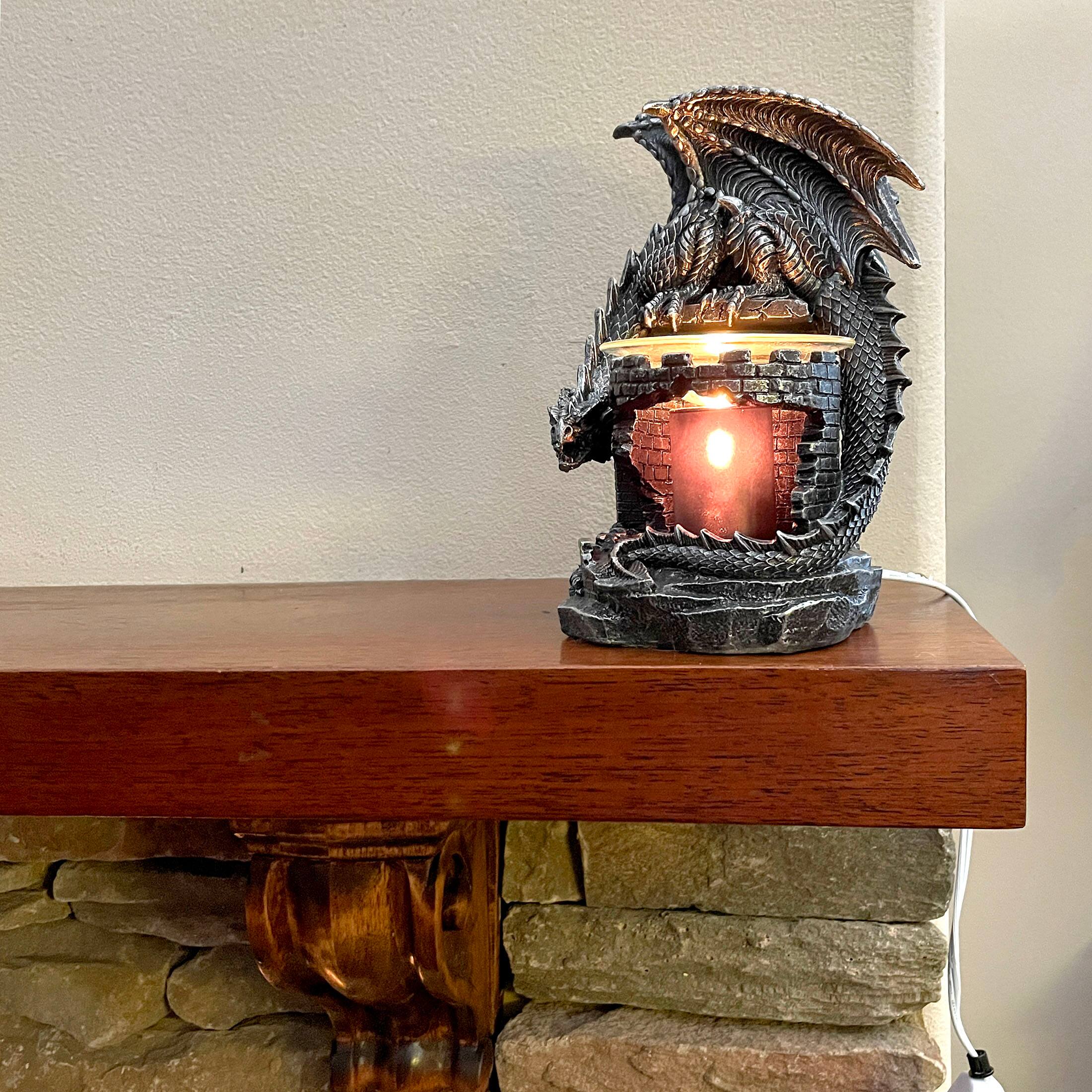 Alt View 5. World of Wonders - Fragrance of the Fierce Dragon Castle Guardian Electric Oil Burner - Black.