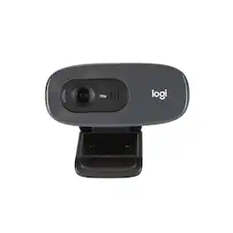 Logitech - C270 Desktop or Laptop Webcam, HD 720p Widescreen for Video Calling and Recording - Black
