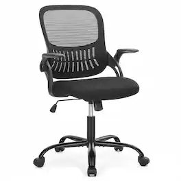 AOITUN - Ergonomic Office Desk Chair with Mesh Back - Comfortable Swivel Task Chair for Home Office - Black