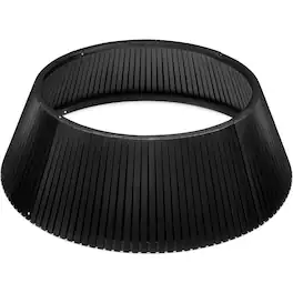 Best Choice Products - 36in Wood Slatted Christmas Tree Collar - Black