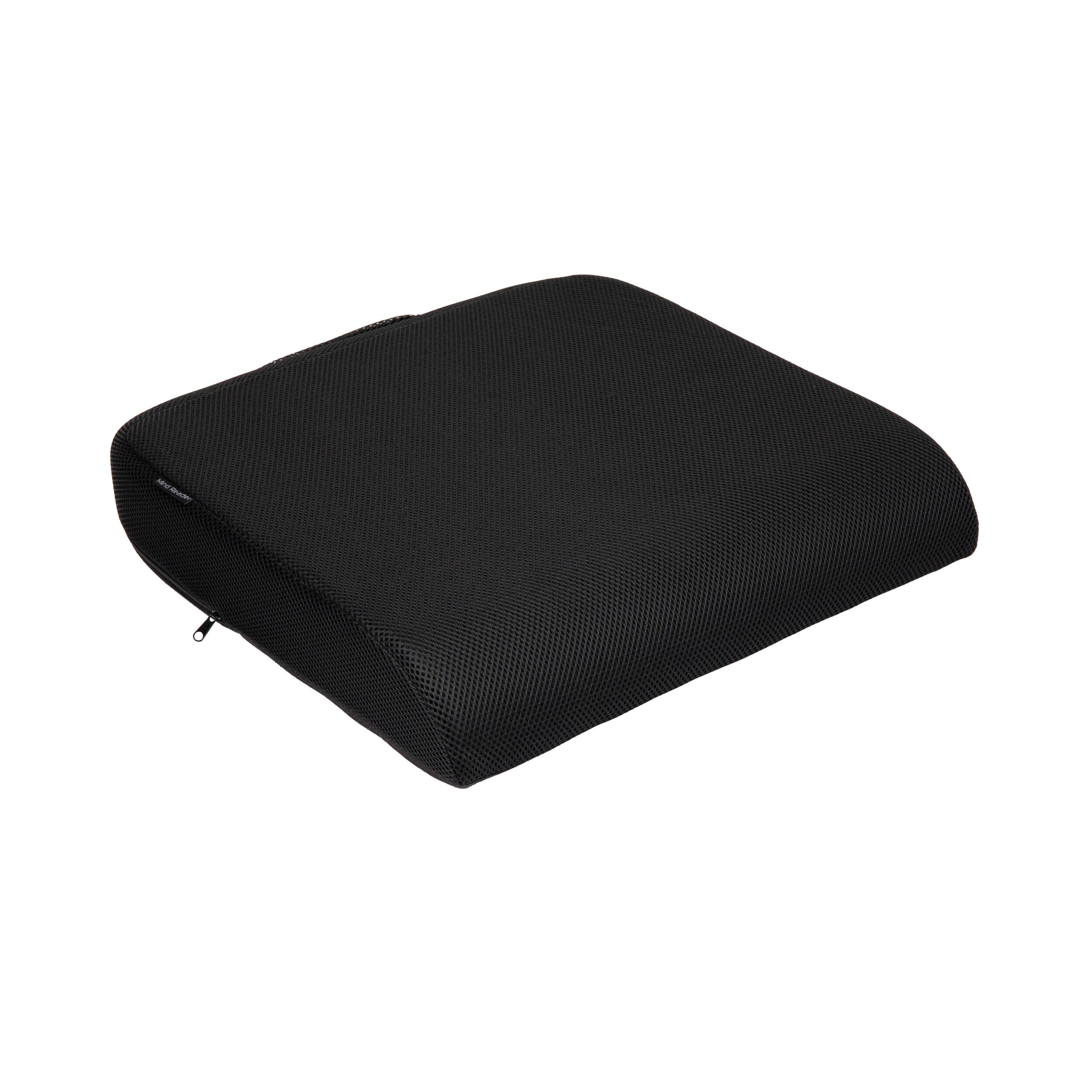 Alt View 4. Mind Reader - Office Chair Cushion, Ergonomic, Orthopedic, Portable, Car Seat, Memory Foam, 18"L x 17.5"W x 3"H - Black.