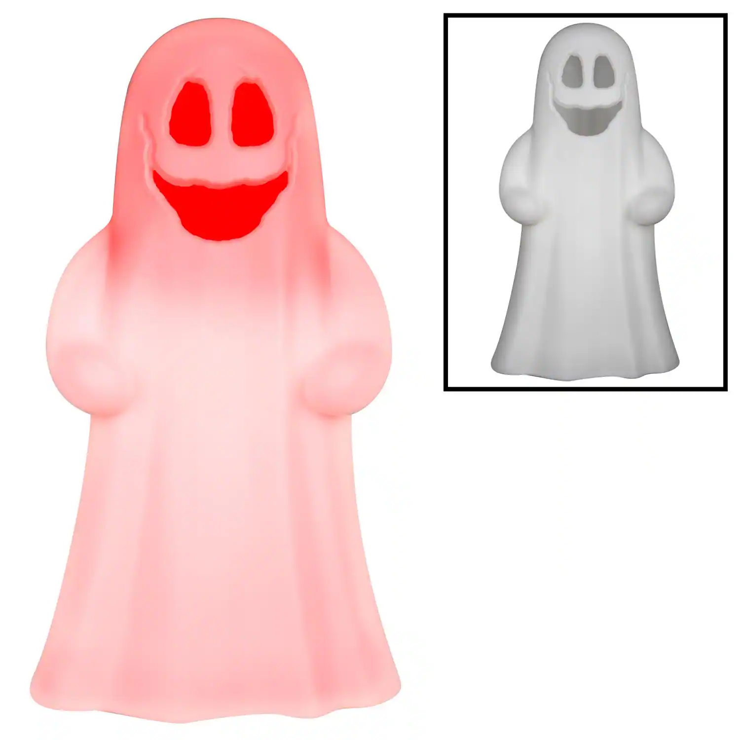 Front. Gemmy - Gemmy LED Happy Ghost Light 1 pk - White | Red.