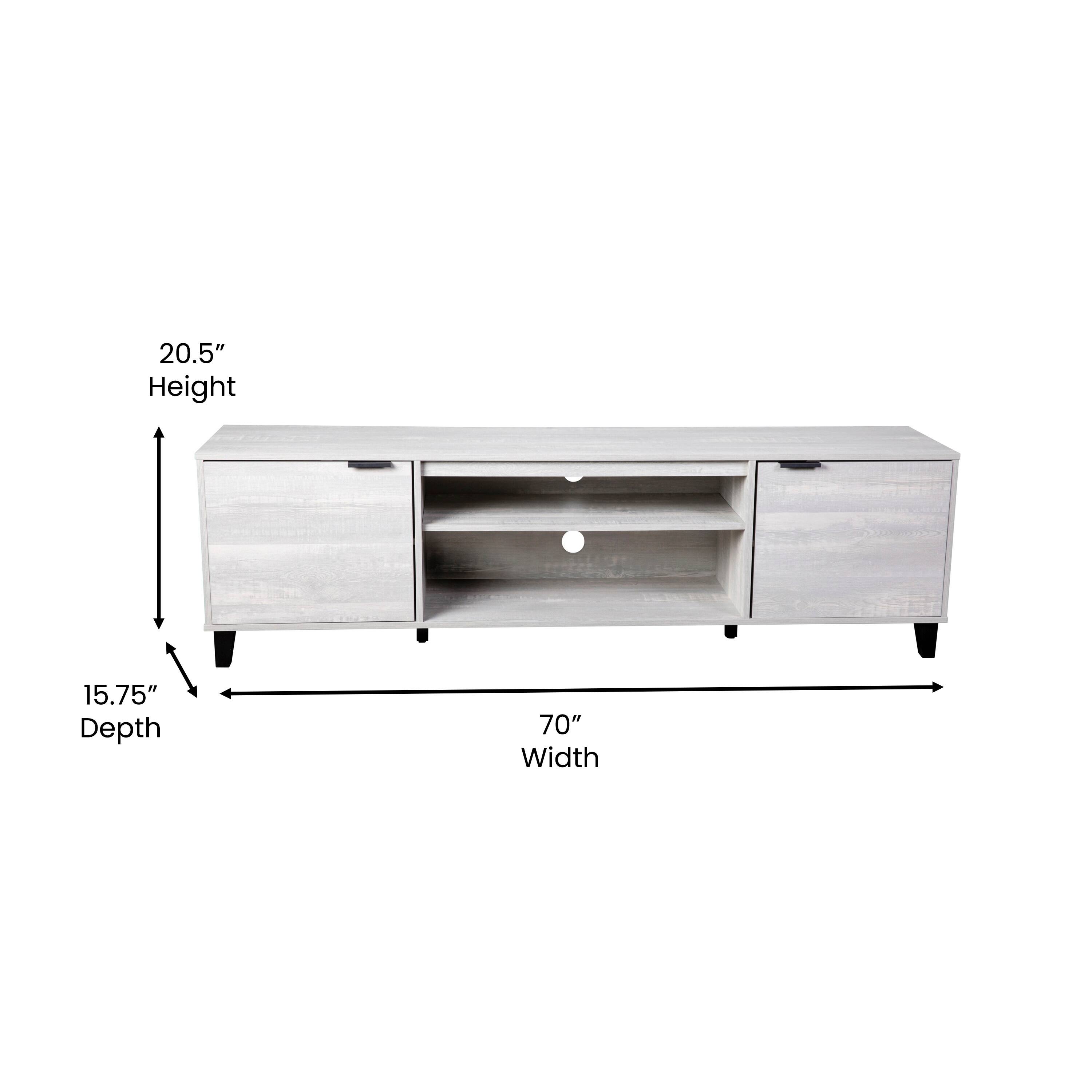 20.5" Height  
15.75" Depth  
70" Width