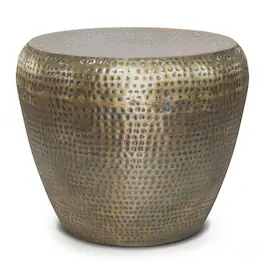 Simpli Home - Preston Metal Side Table - Antique Gold